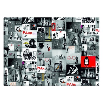 Tablou canvas - Street Art Banksy - 90 x 60 cm Tablou canvas - Street Art Banksy - 90 x 60 cm