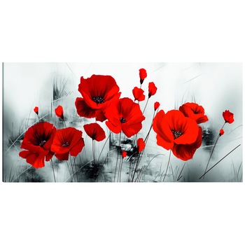 Tablou canvas - Gradina gri - 135 x 45 cm Tablou canvas - Gradina gri - 135 x 45 cm
