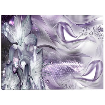 Tablou canvas - Crini Si valuri Inguste Violet pal - 120 x 40 cm Tablou canvas - Crini Si valuri Inguste Violet pal - 120 x 40 cm