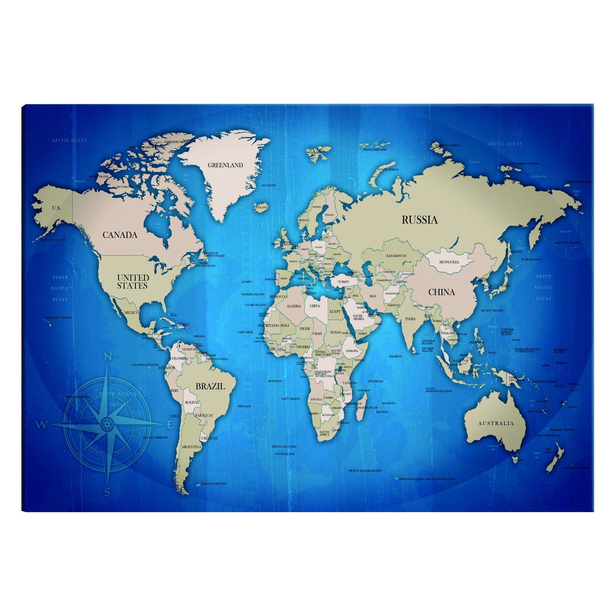 Tablou canvas - Urma albastru Inchis - 120 x 80 cm