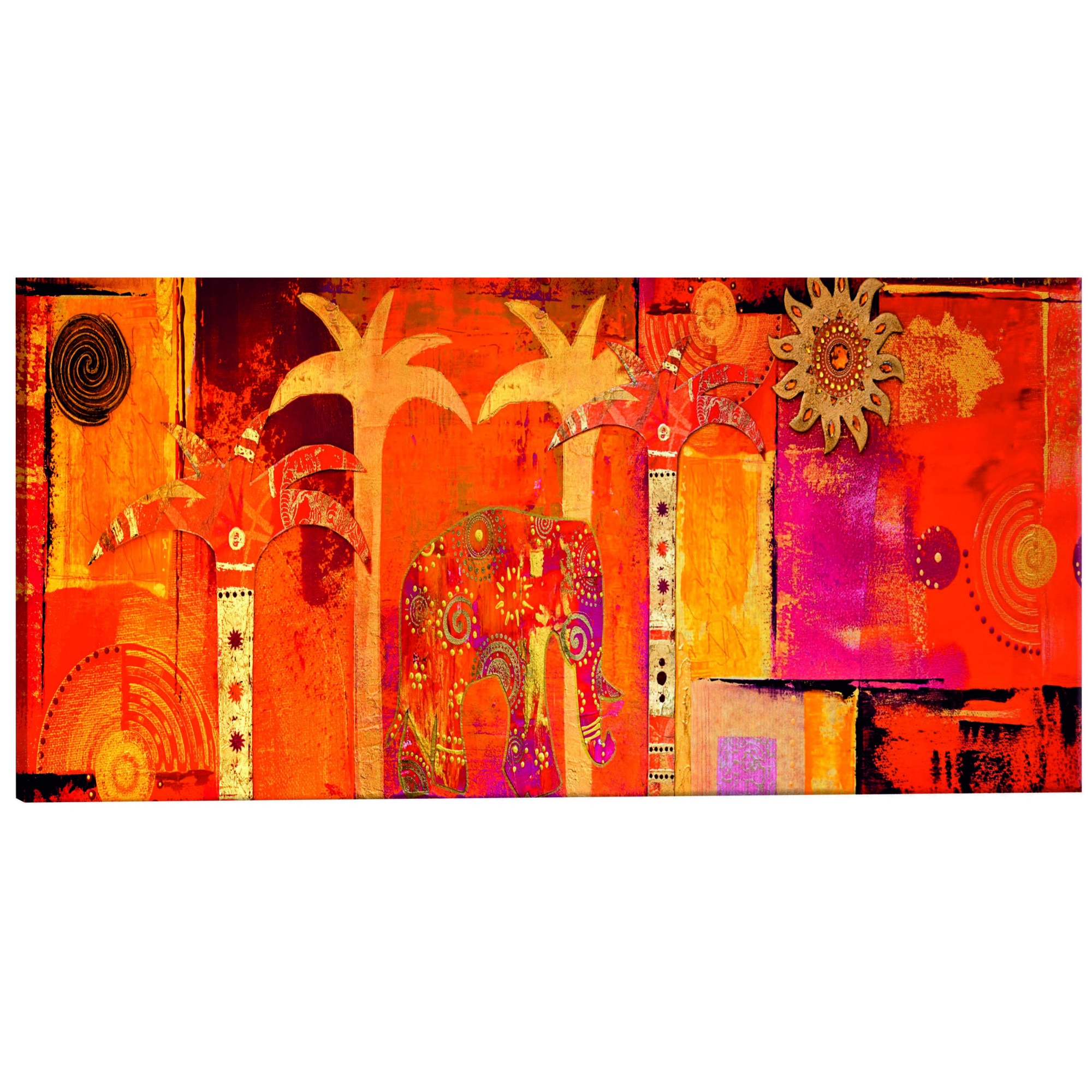 Tablou canvas - Colaj african - 120 x 40 cm