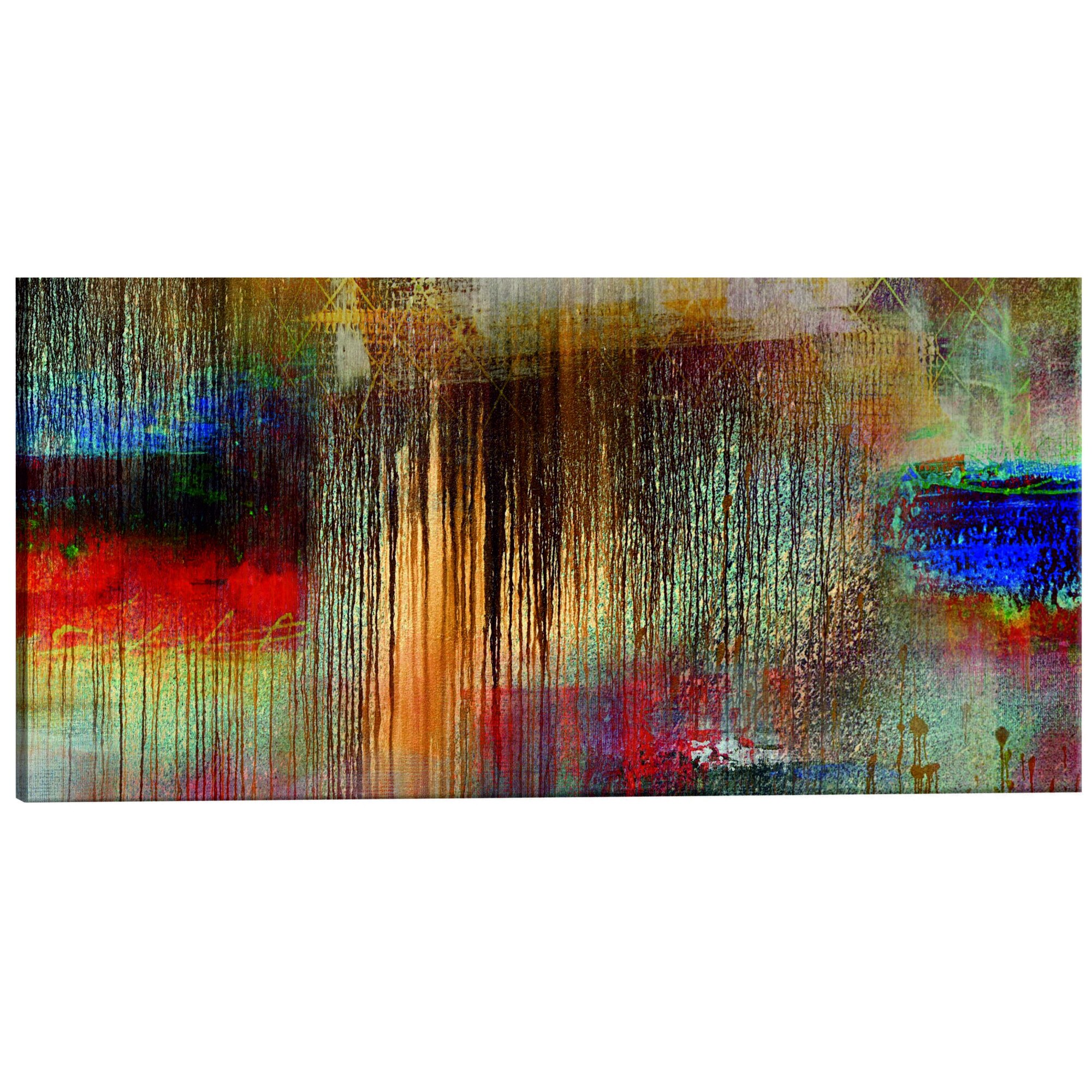 Tablou canvas - Furtuna ploaie colorata - 120 x 40 cm