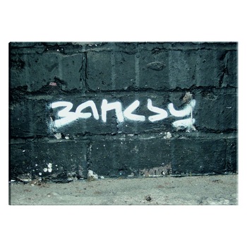 Tablou canvas - Semnatura Banksy - 60 x 40 cm
