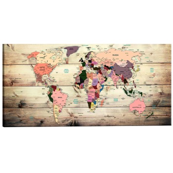 Tablou canvas - Harti Mondiale Harta Viselor - 135 x 45 cm Tablou canvas - Harti Mondiale Harta Viselor - 135 x 45 cm