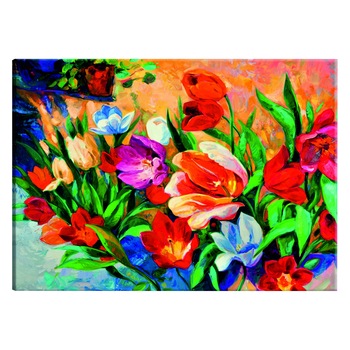 Tablou canvas - Arta in culorile lalelelor - 60 x 40 cm
