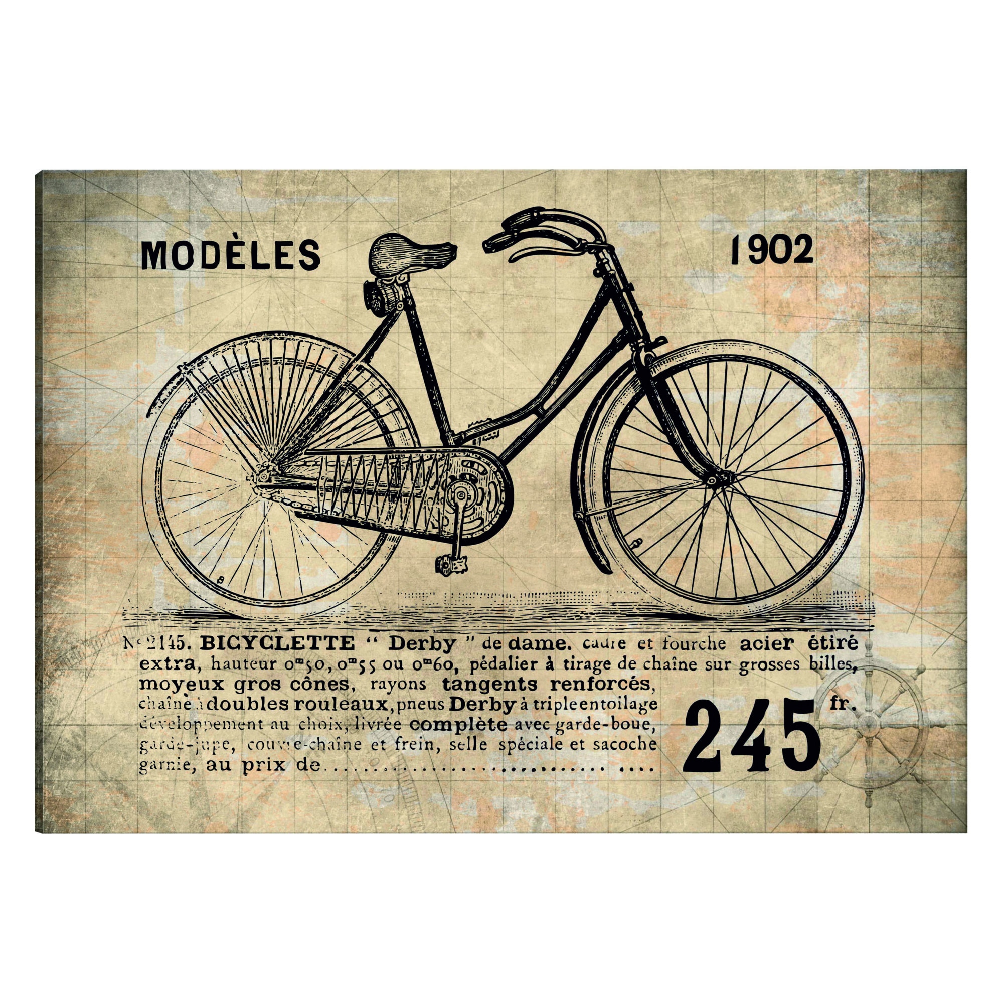 Tablou canvas - N ° 1245 Bicicleta - 60 x 40 cm