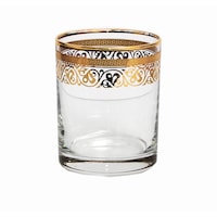 Set 6 pahare whisky 250 ml, Lizardi Art, model Rose Gold, decor aur