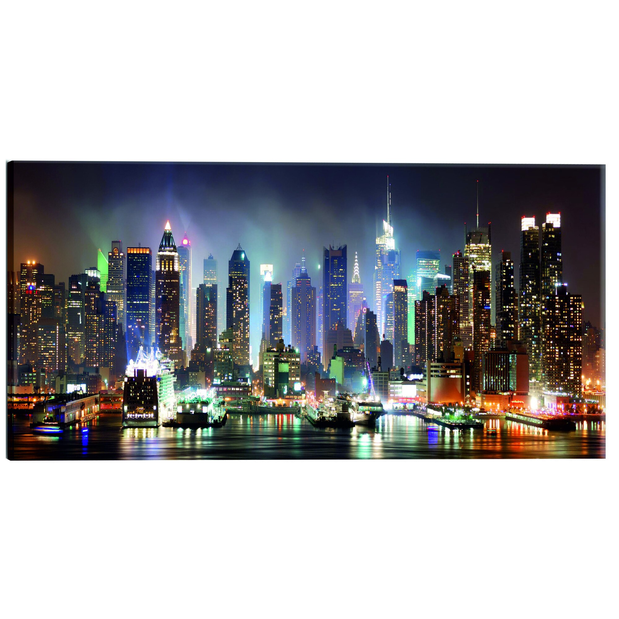Tablou canvas - Reflectii albe In New York - 135 x 45 cm