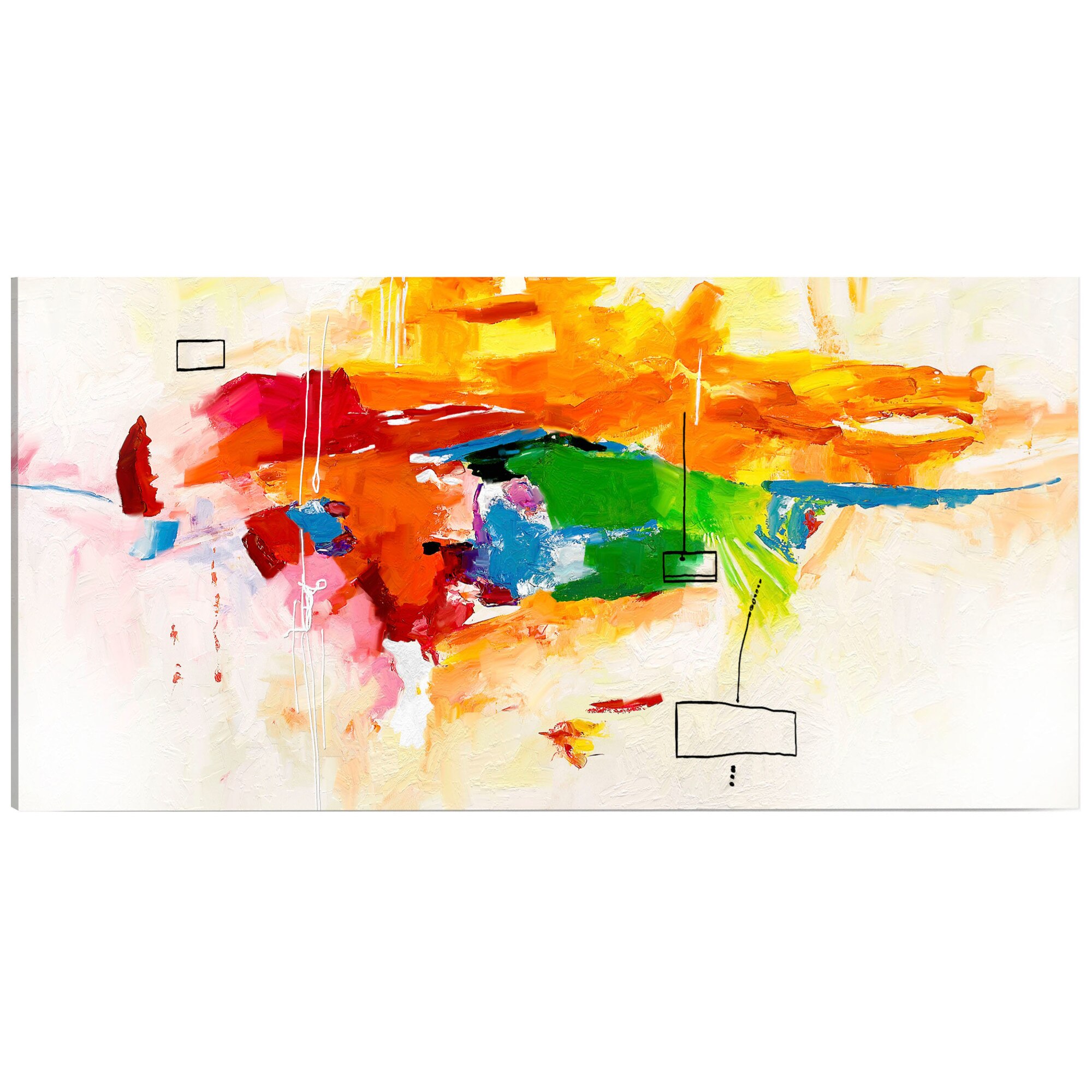 Tablou canvas - Sarbatoarea culorilor - 135 x 45 cm