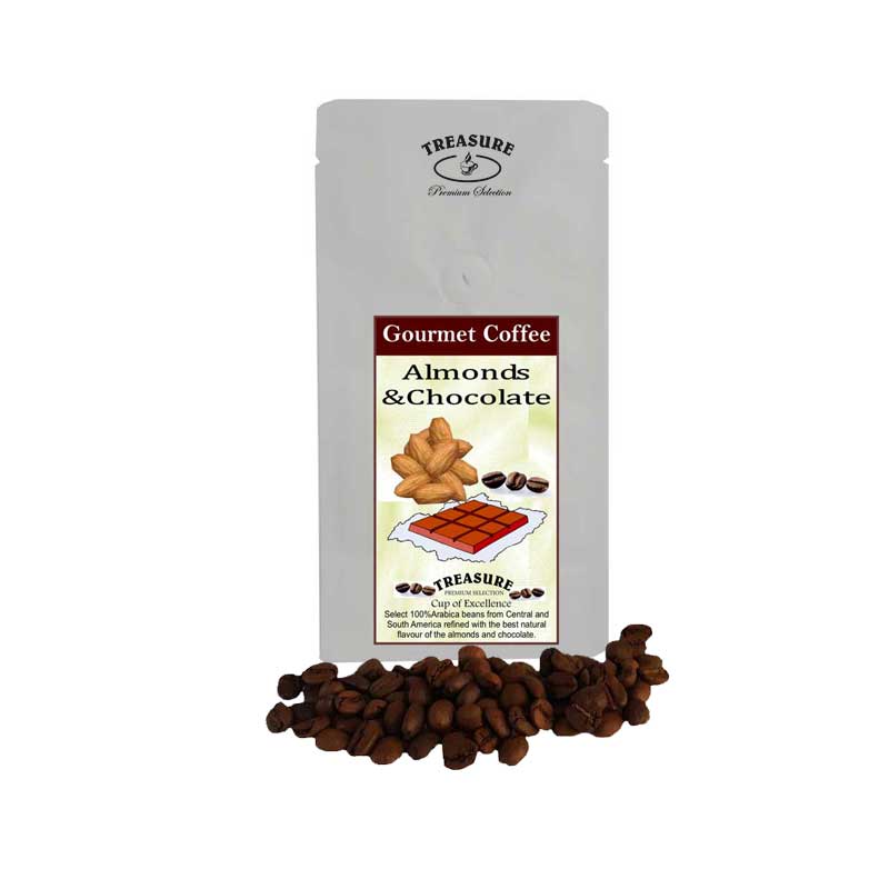 Cafea Migdale si Ciocolata , Boabe 100gr , TREASURE