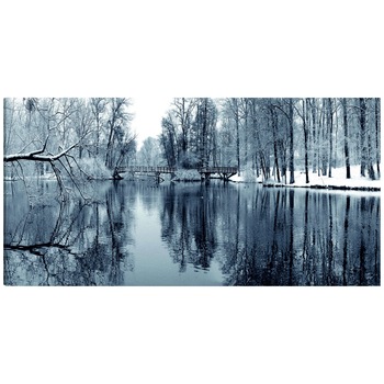 Tablou canvas - Peisaj iarna - 135 x 45 cm