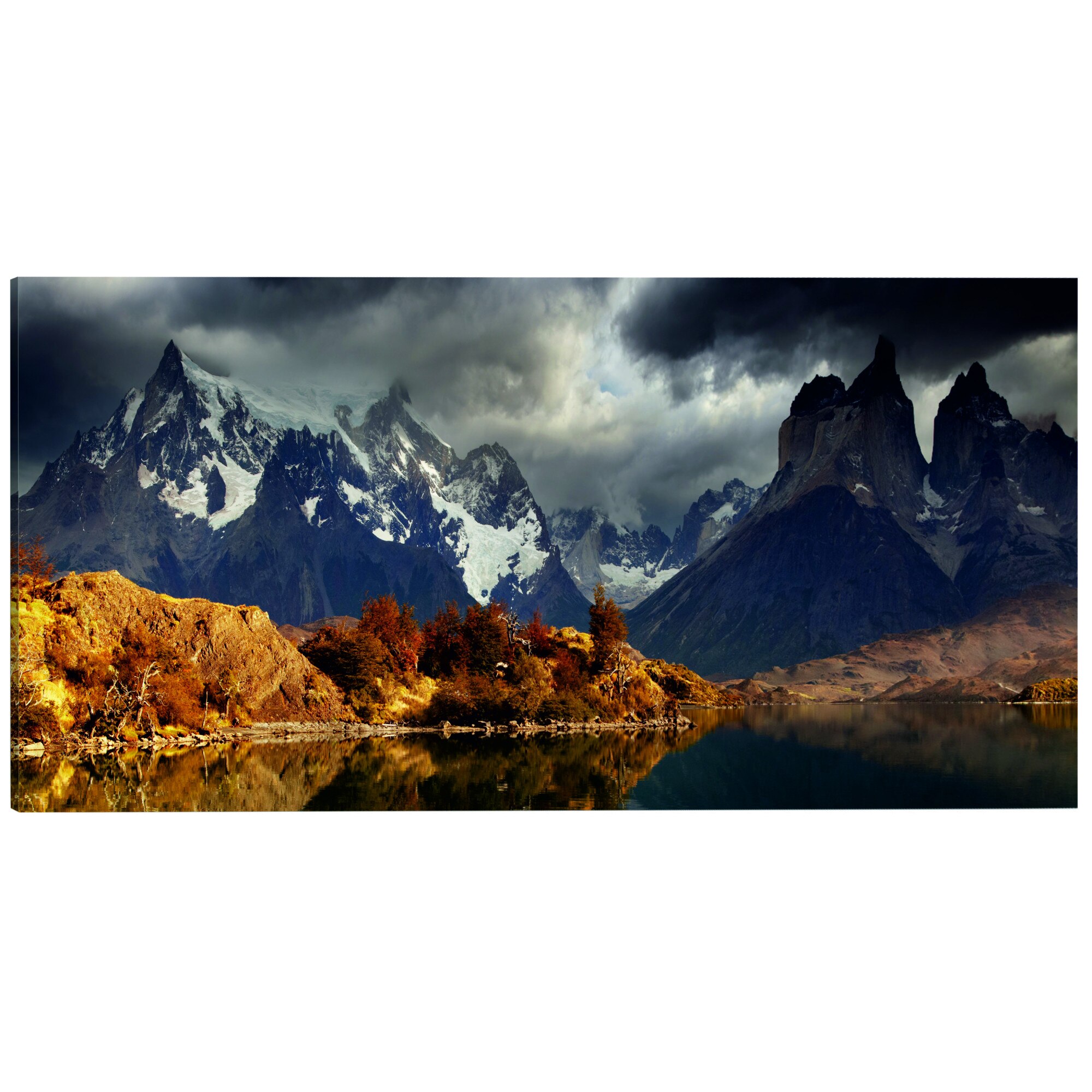 Tablou canvas - Peisaj montan Inainte de furtuna - 135 x 45 cm