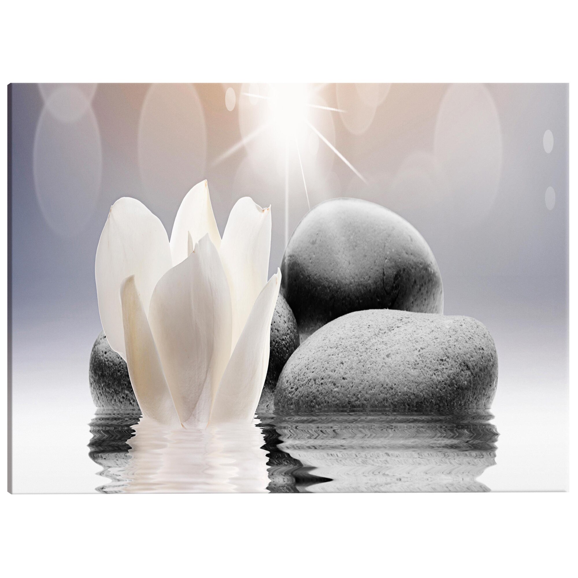 Tablou canvas - Pietrele In apa Ingusta - 150 x 50 cm