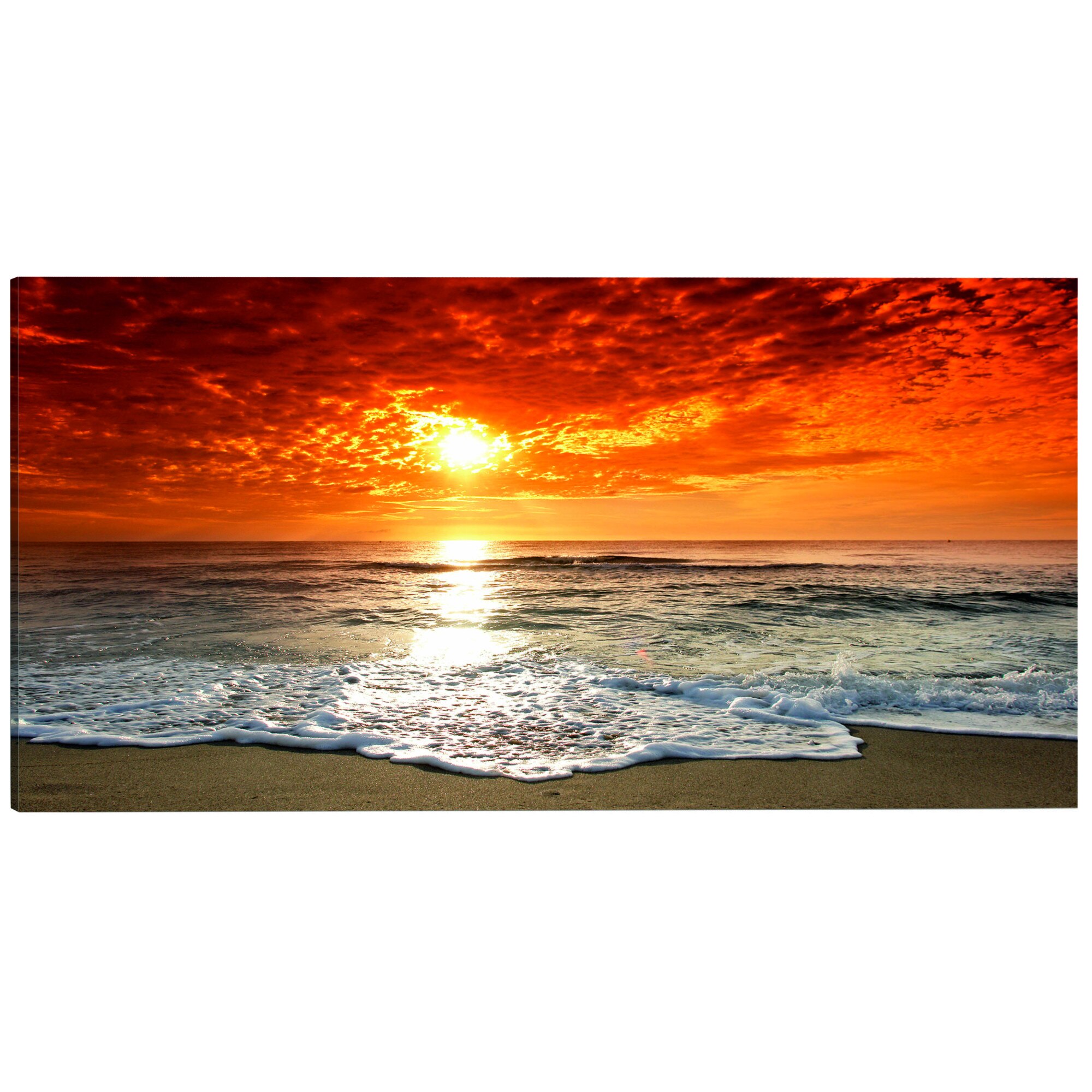 Tablou canvas - Apus de soare romantic - 135 x 45 cm