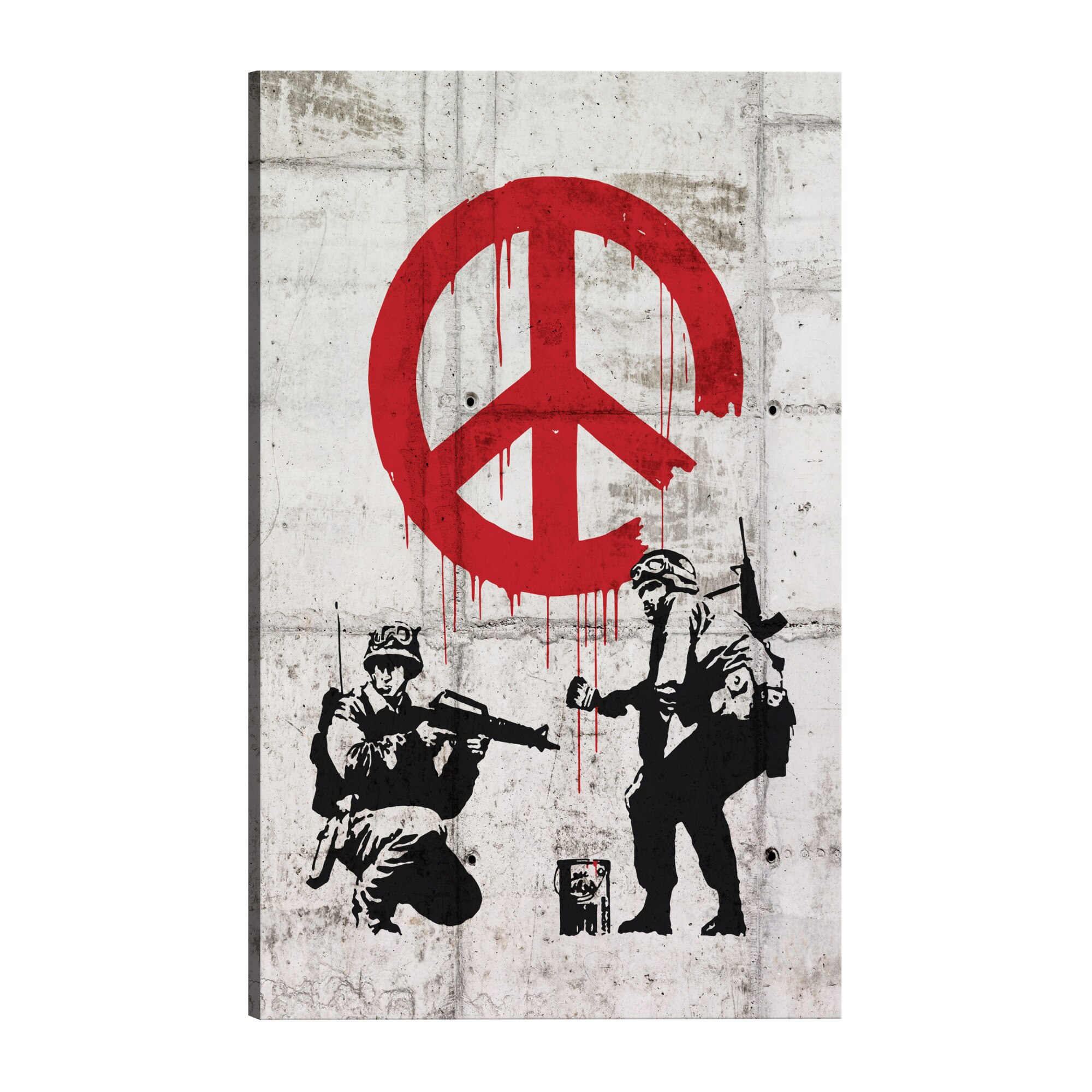 Tablou canvas - Soldati pictand pace de Banksy - 40 x 60 cm