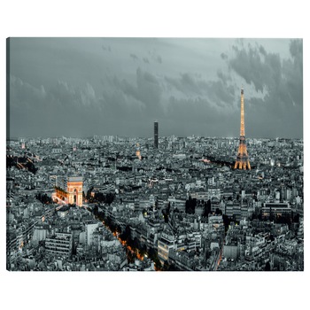 Tablou canvas - Panorama Parisului Ingust - 150 x 50 cm