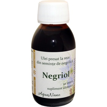 Ulei din seminte de chimen negru, presat la rece, AquaNano Negriol, 480mL Ulei din seminte de chimen negru, presat la rece, AquaNano Negriol, 480mL