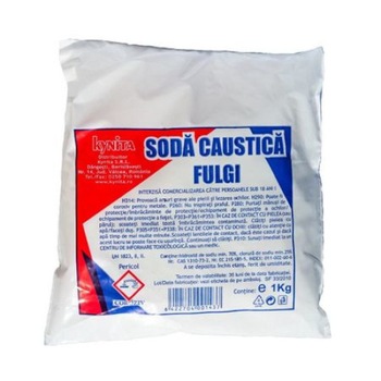 Soda caustica fulgi, 1kg Soda caustica fulgi, 1kg