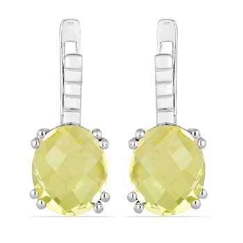 Cercei argint Princess, 925, cu topaz galben - EVA0003 - BeSpecial Cercei argint Princess, 925, cu topaz galben - EVA0003 - BeSpecial