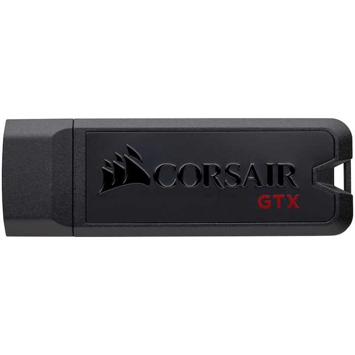 USB Flash памет Corsair Flash Voyager GTX, 128GB, Премиум метална конструкция, USB 3.1, Black