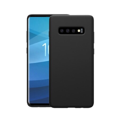 Husa Samsung S10, neagra, originala Nillkin, seria Flexcase, silicon liquid, durabila