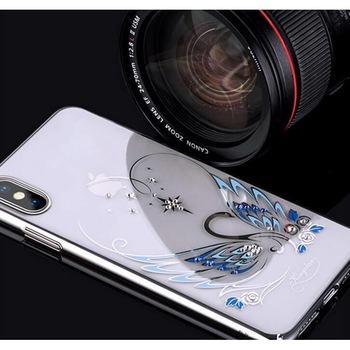 Husa iPhone XS Max, Kingxbar Swan, Cristale Originale Swarowski, Silver Husa iPhone XS Max, Kingxbar Swan, Cristale Originale Swarowski, Silver