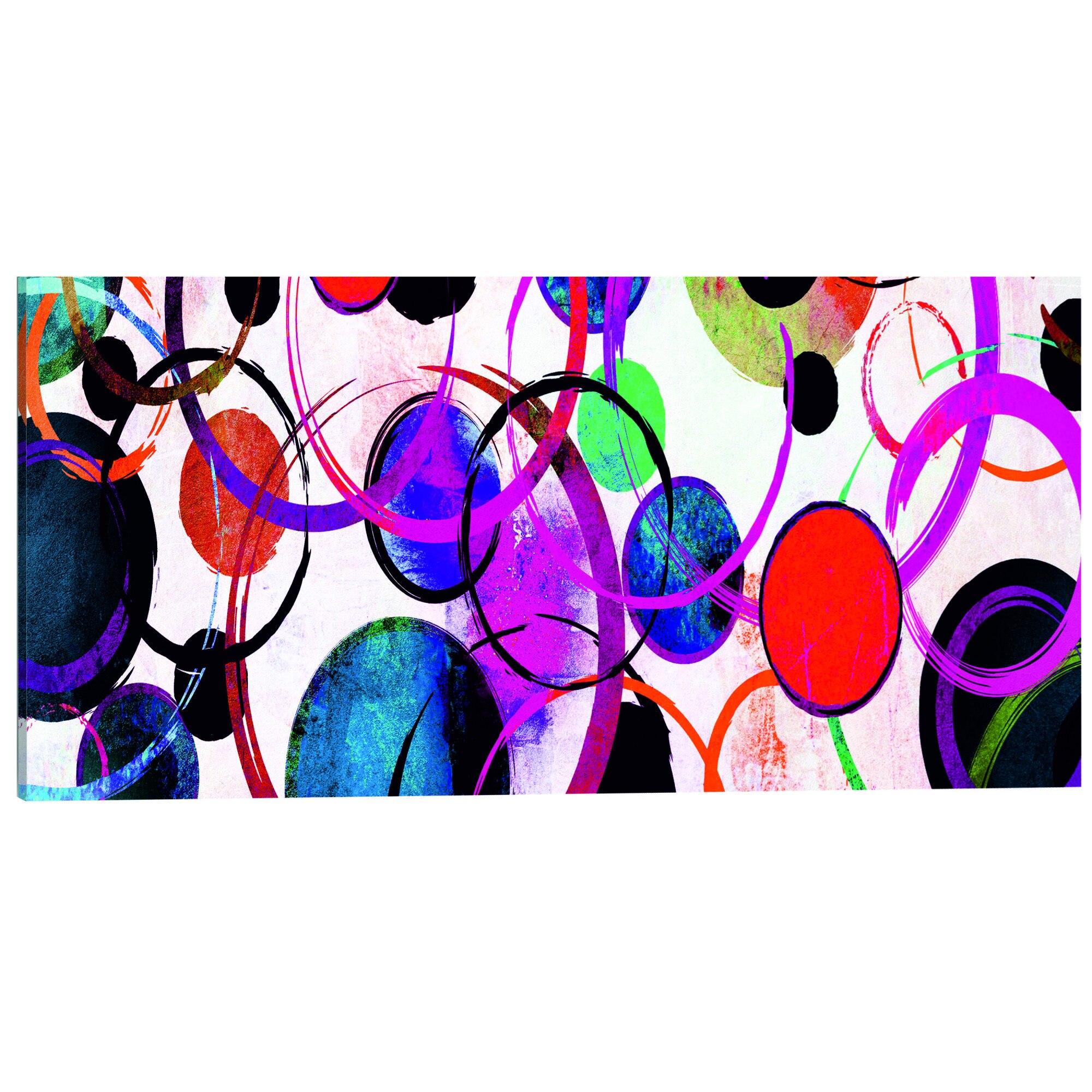 Tablou canvas - Cercul colorat - 135 x 45 cm