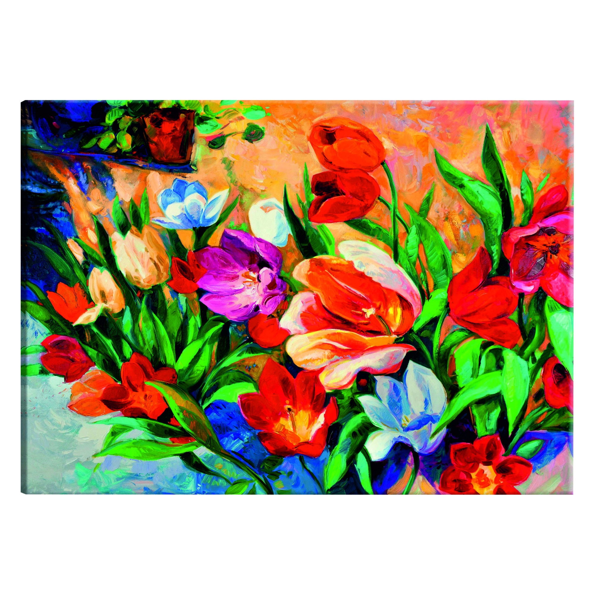 Tablou canvas - Arta in culorile lalelelor - 90 x 60 cm
