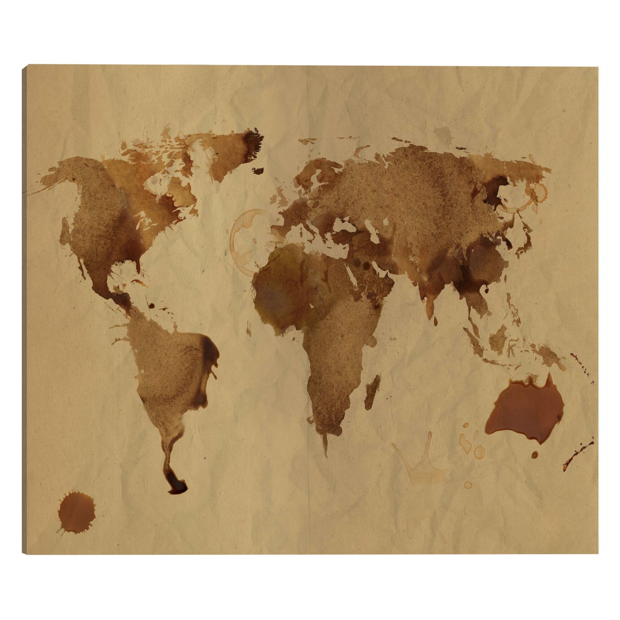 Tablou canvas - Lumea pictata cu cafea - 120 x 80 cm