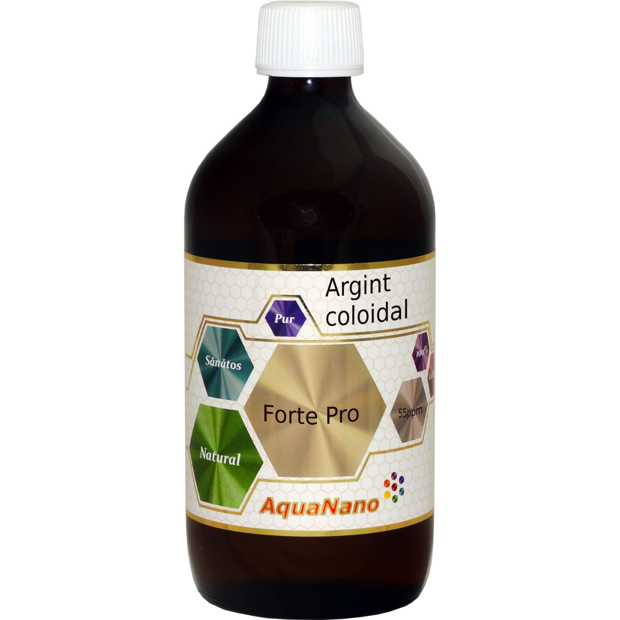 Argint coloidal, AquaNano Forte-PRO, 55ppm, 5000ml