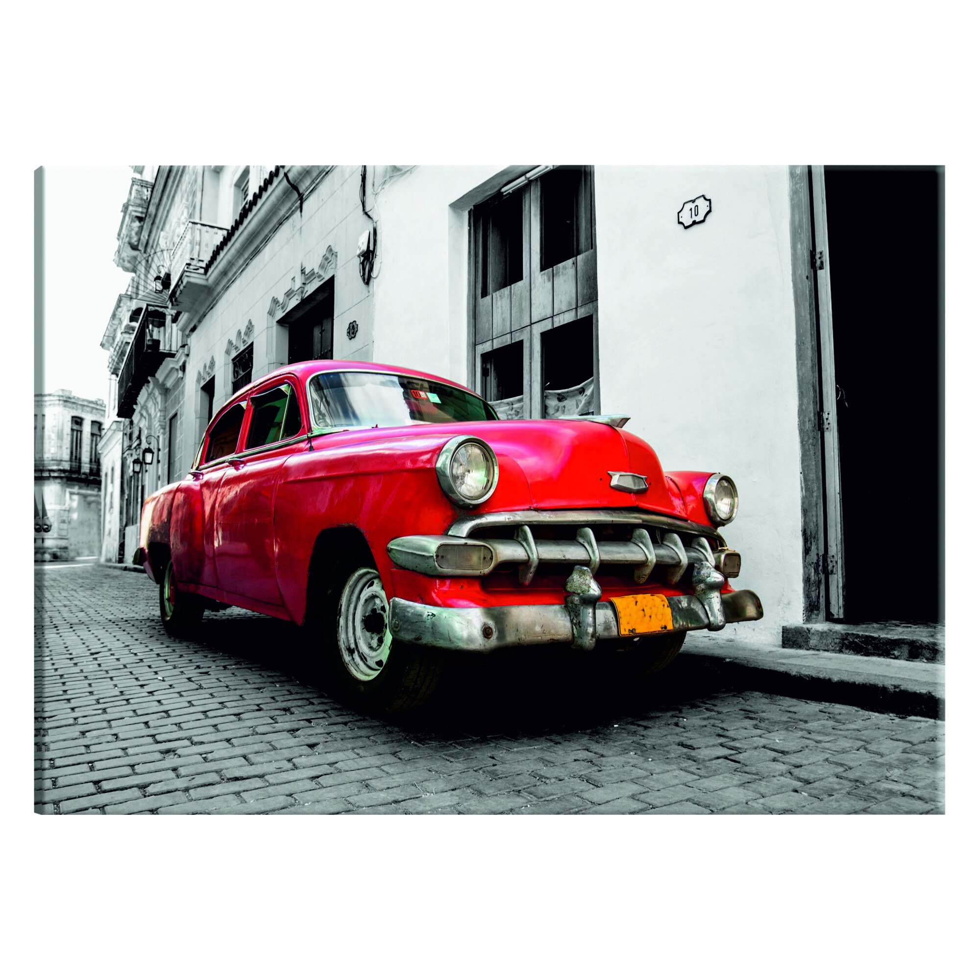 Tablou canvas - Cuban Classic Car Red - 120 x 80 cm