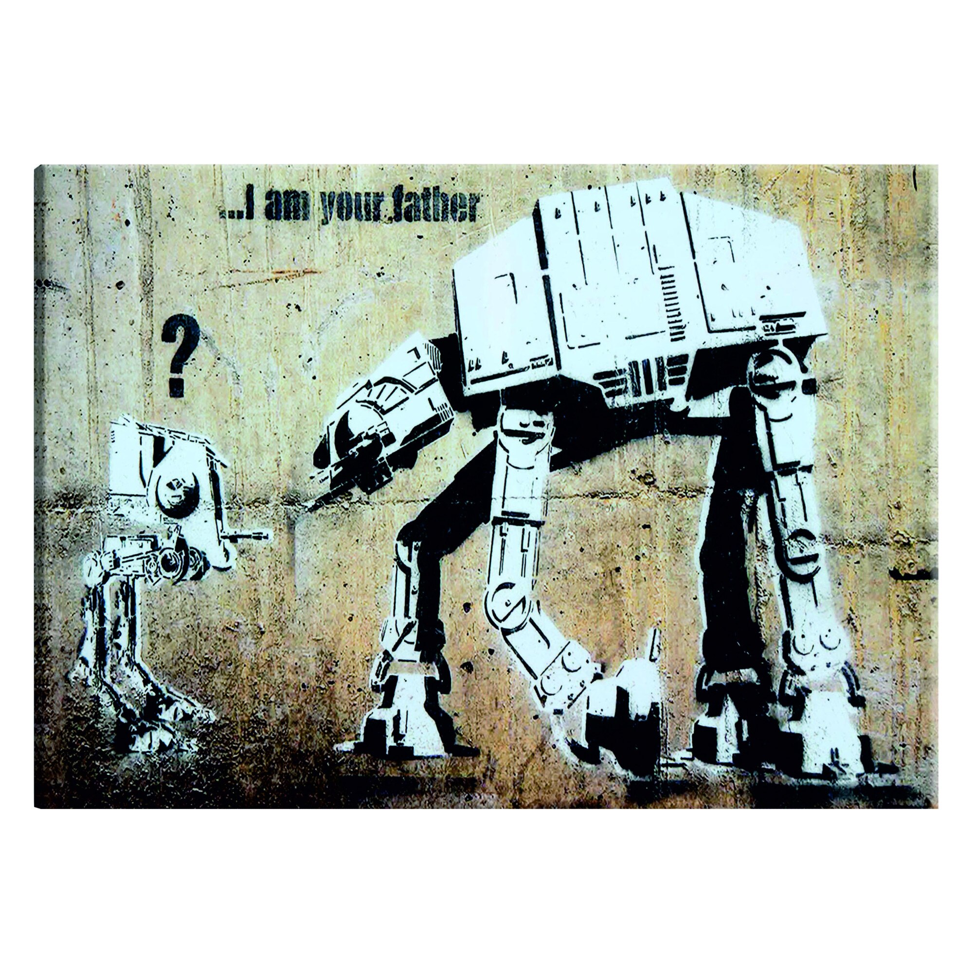 Tablou canvas - Eu sunt tatal tau de Banksy - 120 x 80 cm