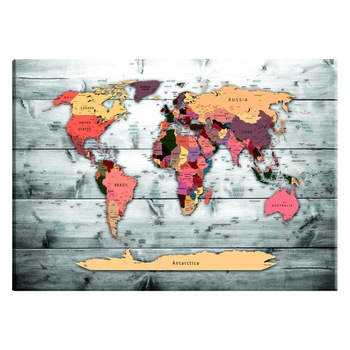 Tablou canvas - Harta Lumii Directii noi - 120 x 80 cm