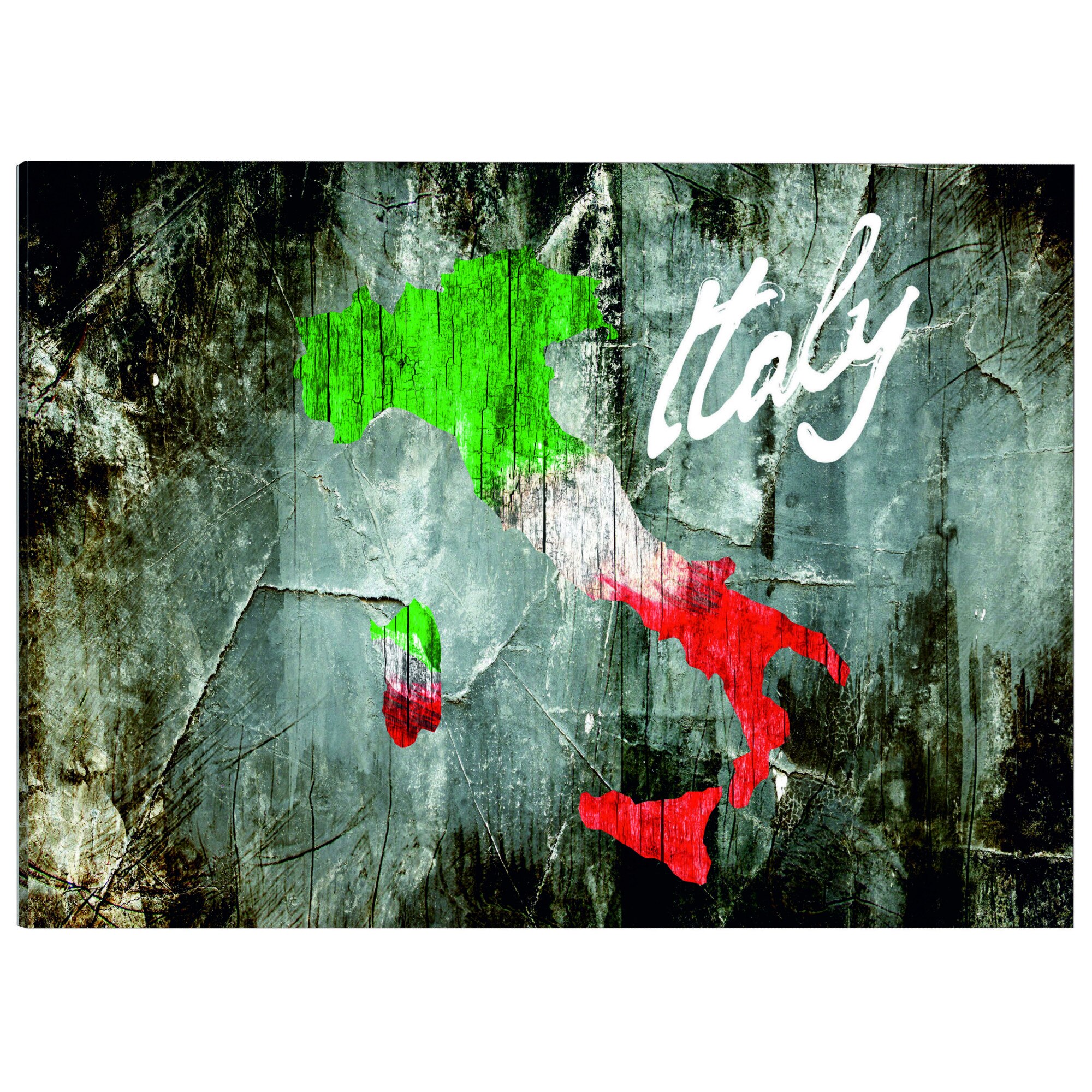 Tablou canvas - Harta artistica a Italiei - 120 x 80 cm