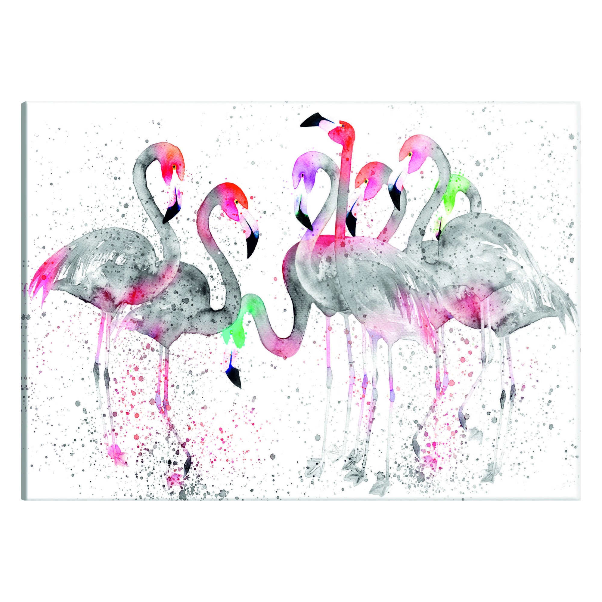 Tablou canvas - Flamingoes Dance - 120 x 80 cm