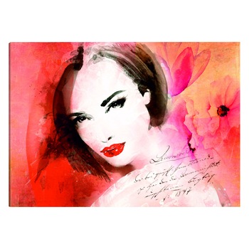 Tablou canvas - Doamna Crimson - 120 x 80 cm