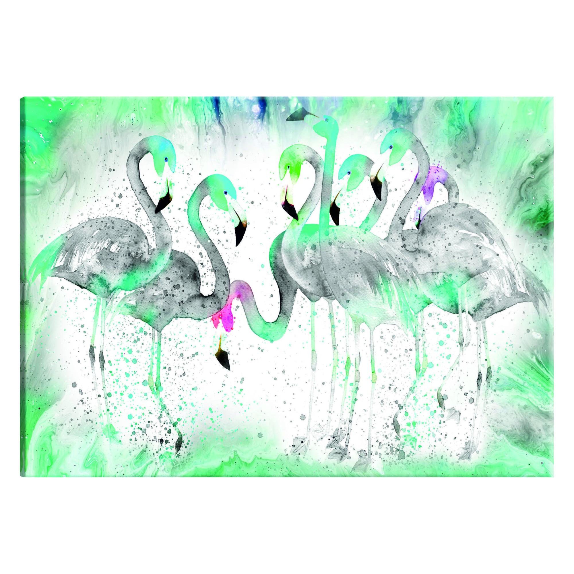 Tablou canvas - Flamingo turcoaz - 120 x 80 cm