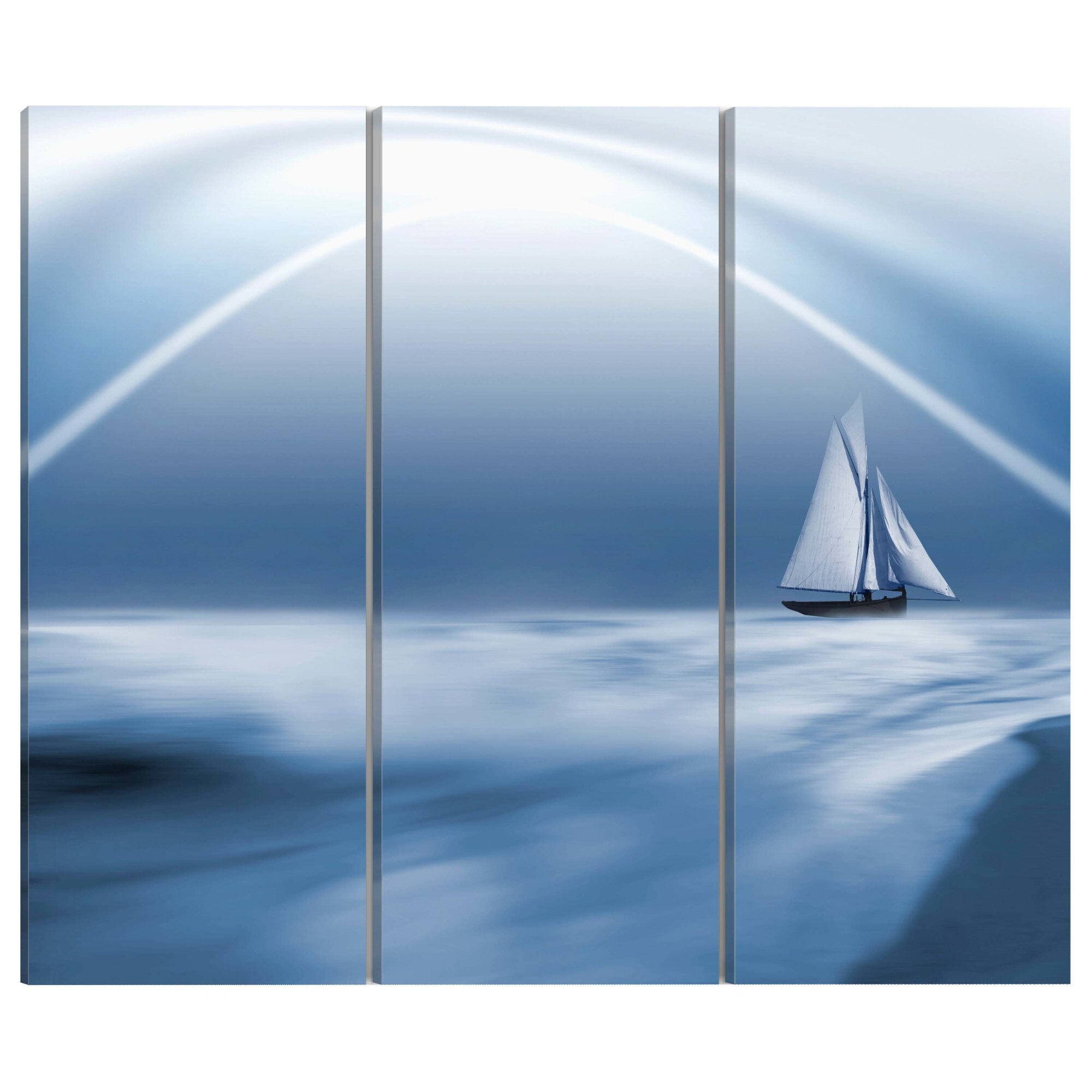 Tablou canvas 3 piese - Navigand printre nori - 90 x 60 cm