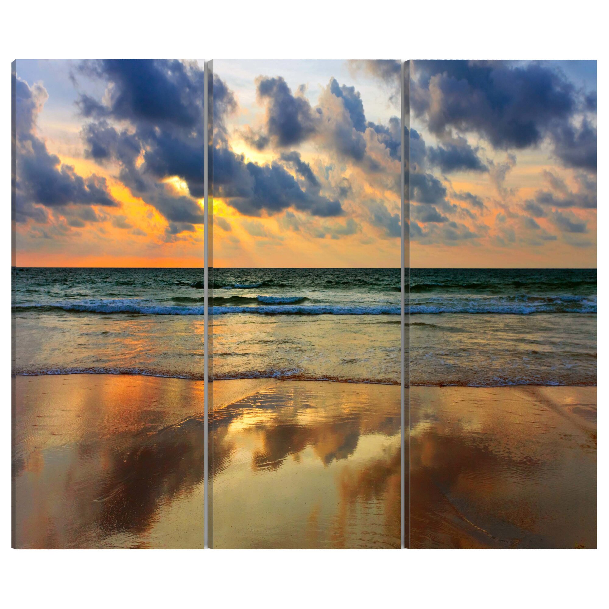 Tablou canvas 3 piese - Vis de mare & vara - 90 x 60 cm