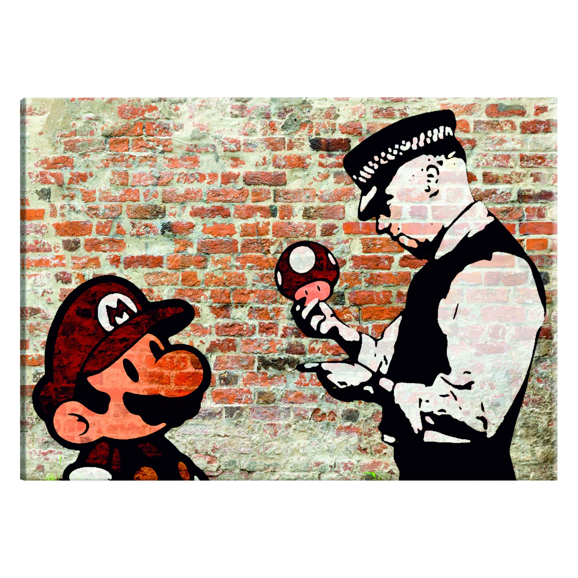 Tablou canvas - Banksy Atentie la politie - 120 x 80 cm