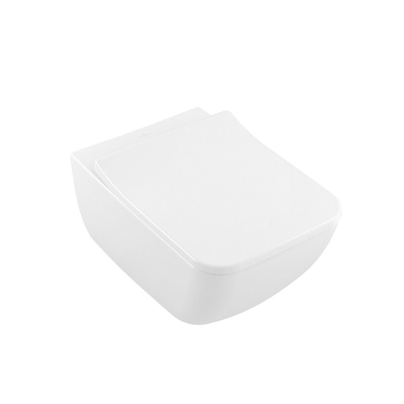 Set vas wc suspendat Villeroy&Boch Legato, Direct Flush, capac inchidere lenta si demontare rapida, alb