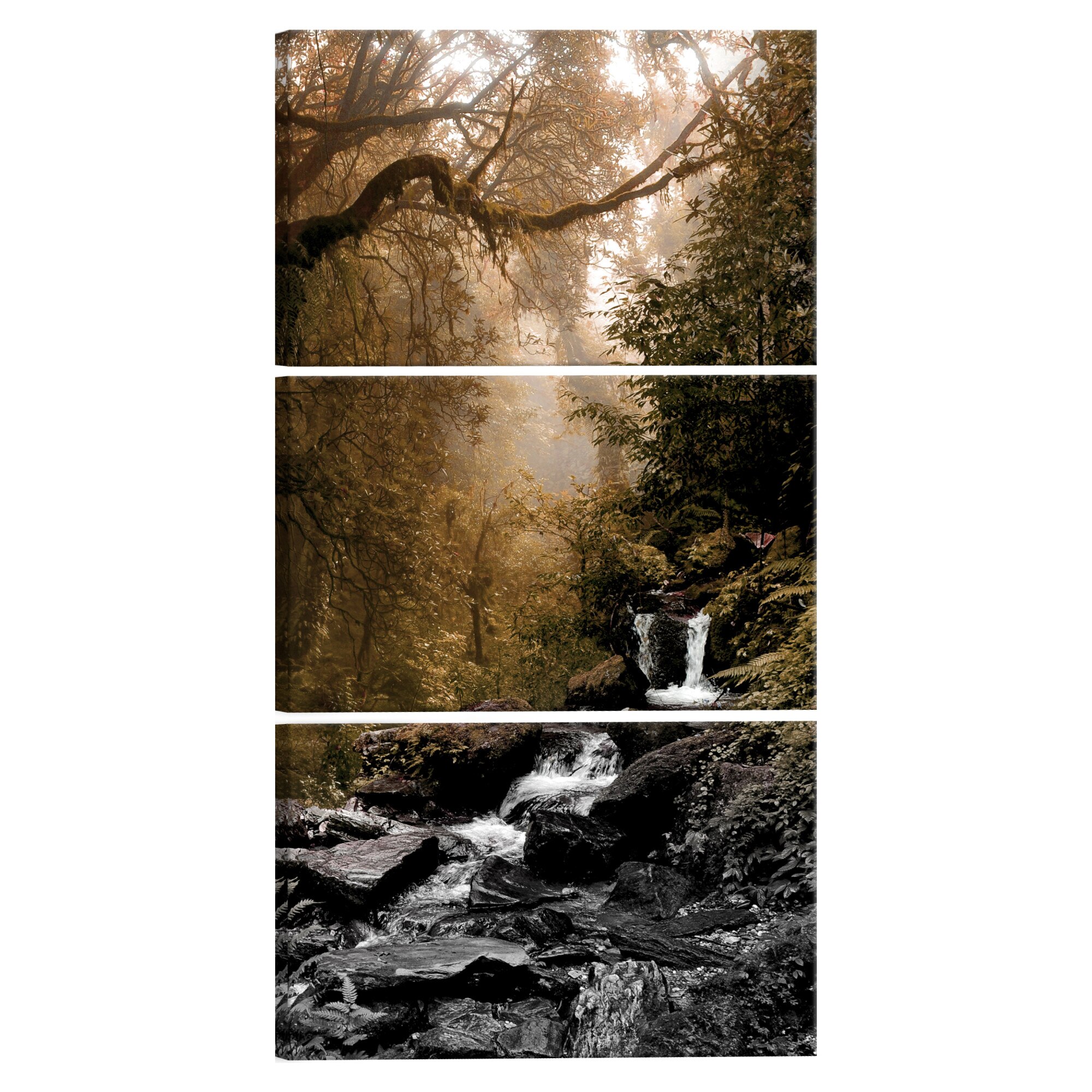 Tablou canvas 3 piese - Cascada mica - 60 x 120 cm