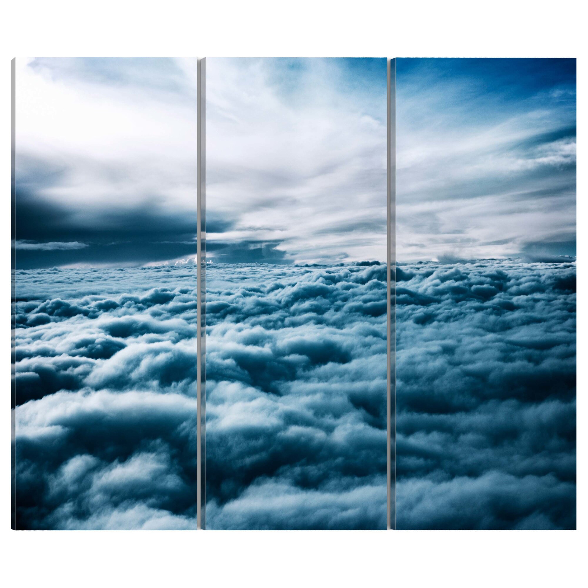 Tablou canvas 3 piese - Nori densi - 90 x 60 cm
