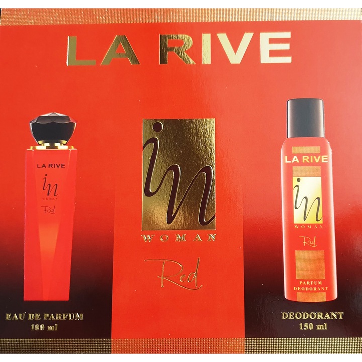 Комплект La Rive In red /Парфюмна вода 100 + Дезодорант 150 / за жени