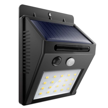 Lampa cu panou Solar AKU Reflector 20 LED Detectie miscare cu Acumulator ideal holuri exterioare gradini alei parcuri zone agrement AK6504 Lampa cu panou Solar AKU Reflector 20 LED Detectie miscare cu Acumulator ideal holuri exterioare gradini alei parcuri zone agrement AK6504