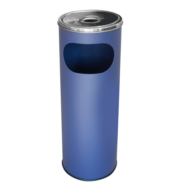 Scrumiera exterioara cu cos gunoi 12L 20x20xh58cm albastra