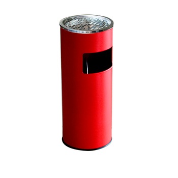 Scrumiera exterioara cu cos gunoi 18L 25xh60cm rosie Scrumiera exterioara cu cos gunoi 18L 25xh60cm rosie