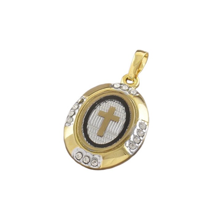 Gold filled arany medál, kereszttel GP1226