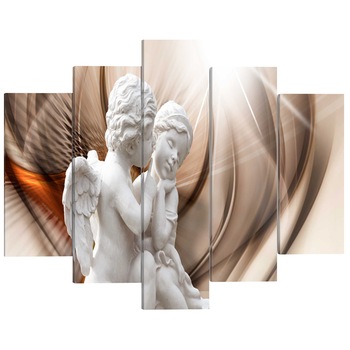 Tablou canvas 5 piese - Duet angelic - 200 x 100 cm