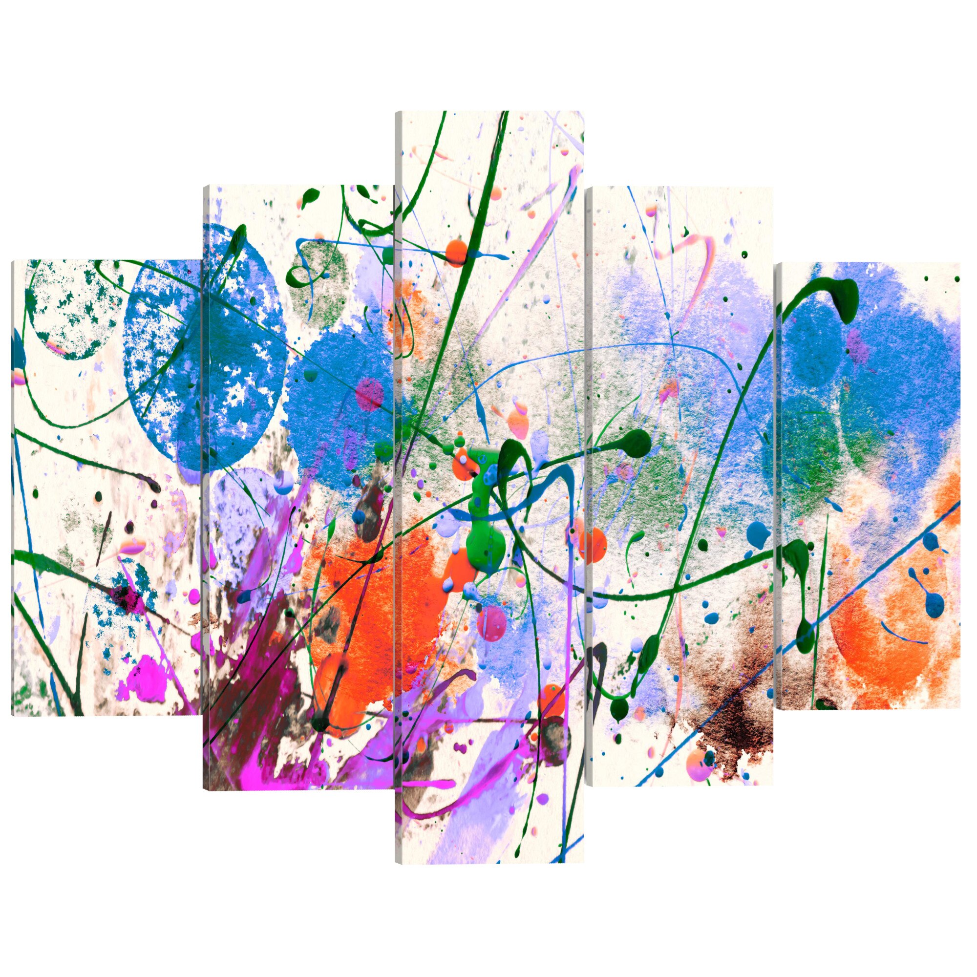 Tablou canvas 5 piese - Distractia artistului - 200 x 100 cm